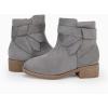 imagePiePieBuy Kids Girls Tie Knot Ankle Boots Chunky Low Block Heel Chelsea Dress Booties Winter Shoes With ZipperGrey