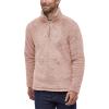 imagePiePieBuy Mens Fuzzy Sherpa Pullover Long Sleeve QuarterZip Sweatshirts Lightweight Fall Outwear Pink