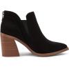 imagePiePieBuy Ankle Boots for Women Pointed Toe Ankle Booties Stacked Heel V Cut Back Zipper Chelsea BootiesBlack