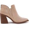 imagePiePieBuy Ankle Boots for Women Pointed Toe Ankle Booties Stacked Heel V Cut Back Zipper Chelsea BootiesNude