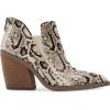 imagePiePieBuy Ankle Boots for Women Pointed Toe Ankle Booties Stacked Heel V Cut Back Zipper Chelsea BootiesSnakeskin