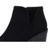 imagePiePieBuy Womens Ankle Boots Chunky Stacked Heel Slip on Shoes Faux Suede Side Zipper Casual Western BootiesBlack1
