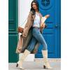 imagePiePieBuy Womens Faux Suede Knee High Boots Pointed Toe High Chunky Heel Side Zipper Party Dress BootiesBeige