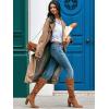 imagePiePieBuy Womens Faux Suede Knee High Boots Pointed Toe High Chunky Heel Side Zipper Party Dress BootiesBrown
