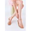 imagePiePieBuy Womens Lace Up Heeled Sandals Square Flip Flop High Heels Strappy Party ShoesKhaki