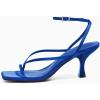 imagePiePieBuy Womens Lace Up Heeled Sandals Square Flip Flop High Heels Strappy Party ShoesRoyal Blue