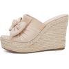 imagePiePieBuy Womens Platform Espadrilles Slip On Wedge Sandals Bow Tie Open Toe Slides ShoesBeige