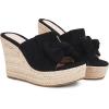 imagePiePieBuy Womens Platform Espadrilles Slip On Wedge Sandals Bow Tie Open Toe Slides ShoesBlack