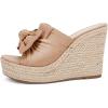 imagePiePieBuy Womens Platform Espadrilles Slip On Wedge Sandals Bow Tie Open Toe Slides ShoesNude
