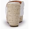 imagePiePieBuy Womens Platform Espadrilles Slip On Wedge Sandals Bow Tie Open Toe Slides ShoesWhite