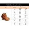 imagePiePieBuy Womens Tie Knot Chelsea Pump Ankle Boots Closed Toe Stacked Heel Booties ShoesBrown