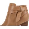 imagePiePieBuy Womens Tie Knot Chelsea Pump Ankle Boots Closed Toe Stacked Heel Booties ShoesCamel