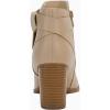 imagePiePieBuy Womens Tie Knot Chelsea Pump Ankle Boots Closed Toe Stacked Heel Booties ShoesCoffee