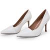 imagePiePieBuy Womens High Heels Pumps Pointed Toe Slip On Stiletto Classic Dress Party Office ShoesWhite