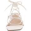 imagePiePieBuy Womens Lace up Square Toes Flat Sandals with Ankle Strap Summer CrissCross Gladiator Shoes1beige