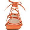 imagePiePieBuy Womens Lace up Square Toes Flat Sandals with Ankle Strap Summer CrissCross Gladiator Shoes1orange