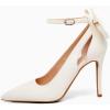 imagePiePieBuy Womens Pointed Toe High Heels Ankle Strap DOrsay Pumps Shoes Bow Wedding Bowtie Back Dress SandalsLight Beigepu