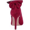 imagePiePieBuy Womens Pointed Toe High Heels Ankle Strap DOrsay Pumps Shoes Bow Wedding Bowtie Back Dress SandalsWine Red