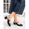 imagePiePieBuy Womens Slingback Chunky Heels Mary Jane Shoes Slip On Buckle Strap Dress Shoes Closed Round Toe PumpsBlack