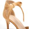 imageWomens High Heel Pointed Toe Pumps Ankle Tie Classic Office Special Dress Party ShoesKhaki