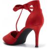 imageWomens High Heel Pointed Toe Pumps Ankle Tie Classic Office Special Dress Party ShoesRed