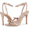 imagePiePieBuy Womens Bowknot Heeled Sandals Ankle Strap Buckle Open Toe High Stiletto Heel Pump Dress Party ShoesGold