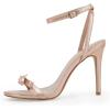 imagePiePieBuy Womens Bowknot Heeled Sandals Ankle Strap Buckle Open Toe High Stiletto Heel Pump Dress Party ShoesGold