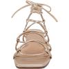 imagePiePieBuy Womens Lace up Square Toes Flat Sandals with Ankle Strap Summer CrissCross Gladiator Shoes