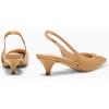 imagePiePieBuy Womens Slingback Kitten Heels Closed Pointed Toe Pumps Work Dress Shoes with Metal ChainKhaki
