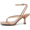 imagePiePieBuy Womens Square Open Strap Dress Shoes Kitten Heel Sandals Toe Ankle Buckle