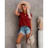 imagePiePieBuy Womens Crew Neck TShirt Cap Sleeve Loose Tops Solid Color Summer Shirts