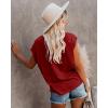 imagePiePieBuy Womens Crew Neck TShirt Cap Sleeve Loose Tops Solid Color Summer Shirts