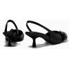 imagePiePieBuy Womens Slingback Kitten Low Heels Closed Pointed Toe Pumps DOrsay Buckle Studded Dress ShoesBlack