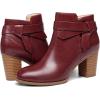 imagePiePieBuy Womens Tie Knot Chelsea Pump Ankle Boots Closed Toe Stacked Heel Booties ShoesBurgundy