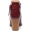 imagePiePieBuy Womens Tie Knot Chelsea Pump Ankle Boots Closed Toe Stacked Heel Booties ShoesBurgundy
