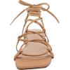 image:imagePiePieBuy Womens Lace up Strappy Sandals CrissCross Flat Gladiator Sandals Ankle Strap Square Toes Summer ShoesLight Brown