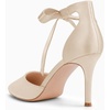 image:imageWomens High Heel Pointed Toe Pumps Ankle Tie Classic Office Special Dress Party ShoesChampagneSatin