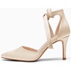 image:imageWomens High Heel Pointed Toe Pumps Ankle Tie Classic Office Special Dress Party ShoesChampagneSatin
