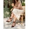 image:imageWomens High Heel Pointed Toe Pumps Ankle Tie Classic Office Special Dress Party ShoesCoffee